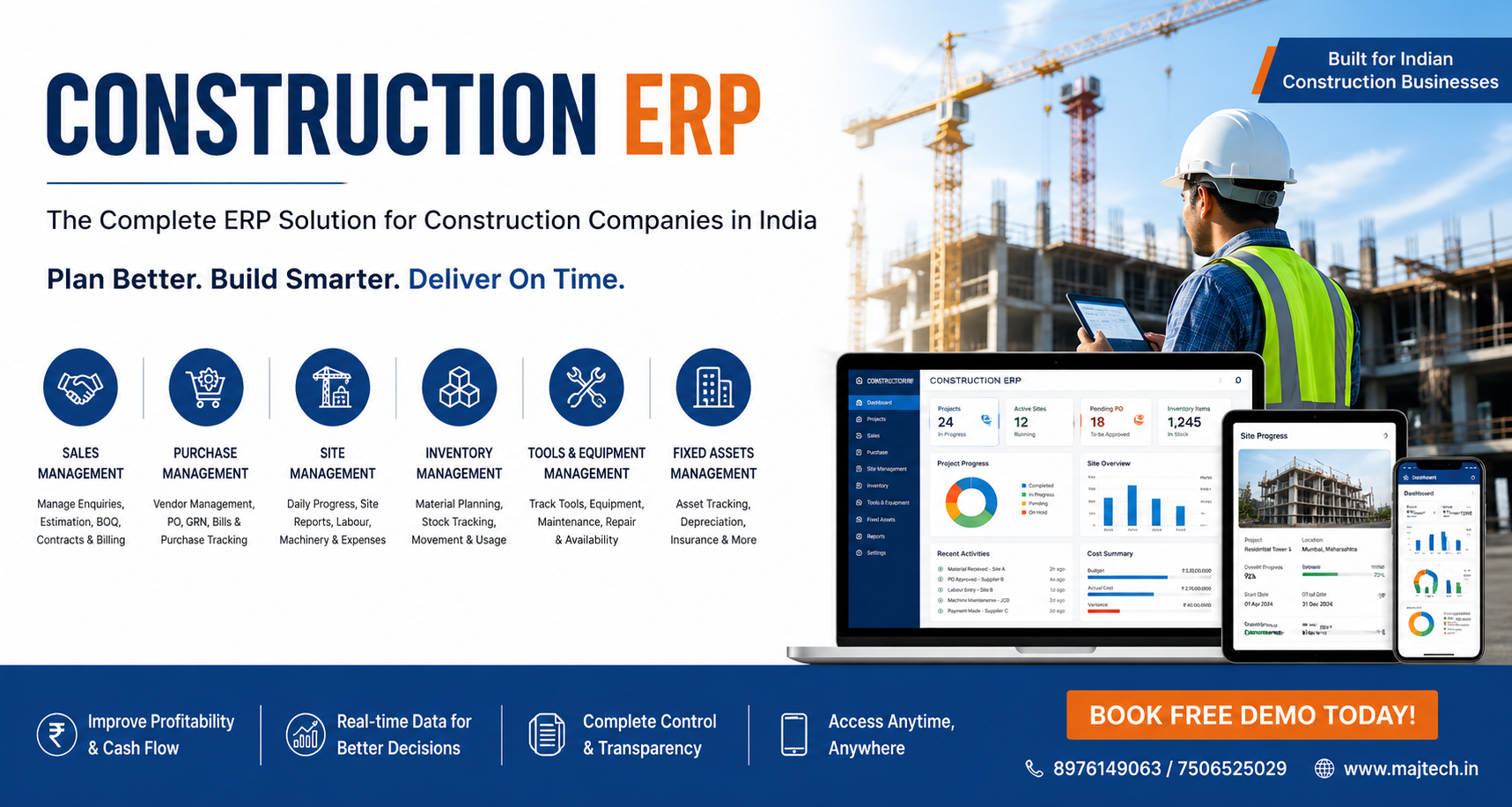 Construction ERP - Complete Construction Management Software for Indian Builders